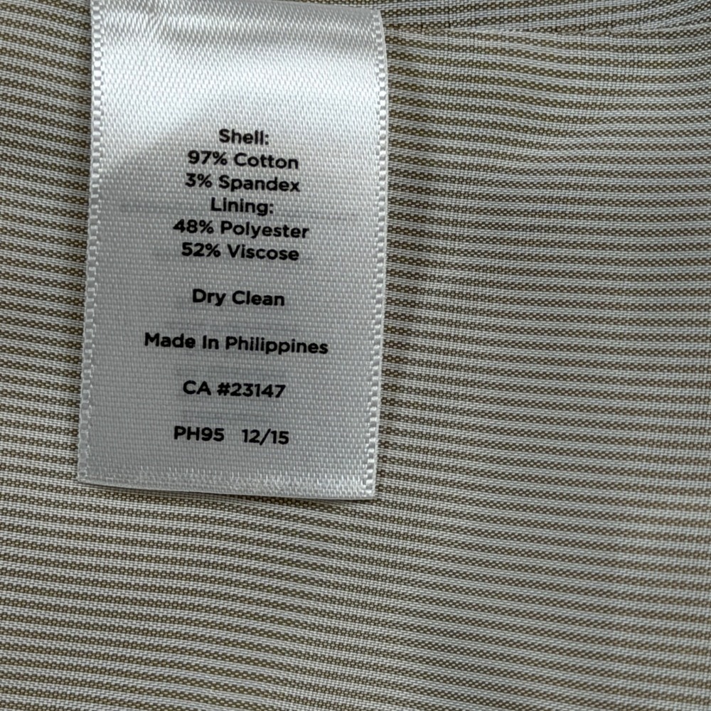 Talbots Petites Blazer Jacket Tan Khaki Cotton Blend 12P Single Button PH95 - Picture 4 of 14